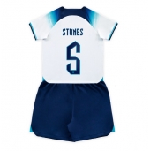 Billige England John Stones #5 Hjemmebanetrøje Børn VM 2022 Kort ærmer (+ bukser)