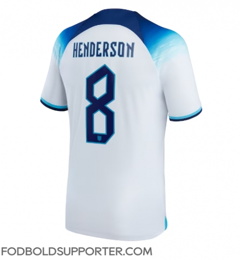 Billige England Jordan Henderson #8 Hjemmebanetrøje VM 2022 Kort ærmer