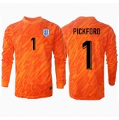 Billige England Jordan Pickford #1 Målmand Hjemmebanetrøje EM 2024 Lange ærmer