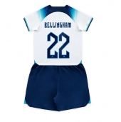 Billige England Jude Bellingham #22 Hjemmebanetrøje Børn VM 2022 Kort ærmer (+ bukser)