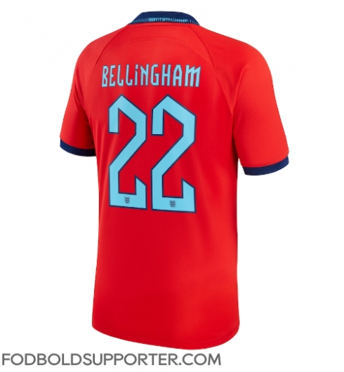 Billige England Jude Bellingham #22 Udebanetrøje VM 2022 Kort ærmer