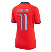 Billige England Marcus Rashford #11 Udebanetrøje Dame VM 2022 Kort ærmer