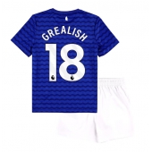 Billige Everton Jack Grealish #18 Hjemmebanetrøje Børn 2025-26 Kort ærmer (+ bukser)