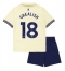 Billige Everton Jack Grealish #18 Udebanetrøje Børn 2025-26 Kort ærmer (+ bukser)