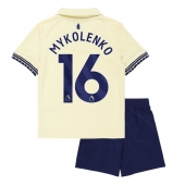 Billige Everton Vitaliy Mykolenko #16 Udebanetrøje Børn 2025-26 Kort ærmer (+ bukser)