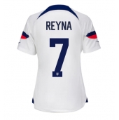 Billige Forenede Stater Giovanni Reyna #7 Hjemmebanetrøje Dame VM 2022 Kort ærmer