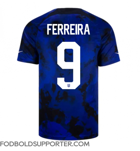 Billige Forenede Stater Jesus Ferreira #9 Udebanetrøje VM 2022 Kort ærmer