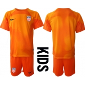 Billige Forenede Stater Målmand Hjemmebanetrøje Børn VM 2022 Kort ærmer (+ bukser)