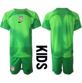 Billige Forenede Stater Målmand Udebanetrøje Børn VM 2022 Kort ærmer (+ bukser)
