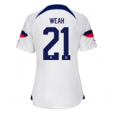 Billige Forenede Stater Timothy Weah #21 Hjemmebanetrøje Dame VM 2022 Kort ærmer