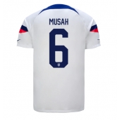 Billige Forenede Stater Yunus Musah #6 Hjemmebanetrøje VM 2022 Kort ærmer