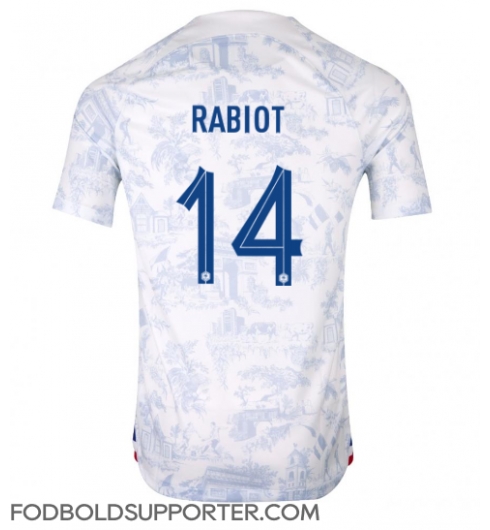 Billige Frankrig Adrien Rabiot #14 Udebanetrøje VM 2022 Kort ærmer