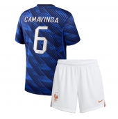 Billige Frankrig Eduardo Camavinga #6 Hjemmebanetrøje Børn VM 2026 Kort ærmer (+ bukser)