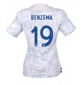 Billige Frankrig Karim Benzema #19 Udebanetrøje Dame VM 2022 Kort ærmer