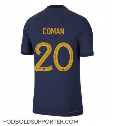 Billige Frankrig Kingsley Coman #20 Hjemmebanetrøje VM 2022 Kort ærmer