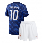Billige Frankrig Kylian Mbappe #10 Hjemmebanetrøje Børn VM 2026 Kort ærmer (+ bukser)