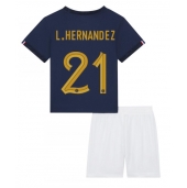 Billige Frankrig Lucas Hernandez #21 Hjemmebanetrøje Børn VM 2022 Kort ærmer (+ bukser)