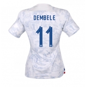 Billige Frankrig Ousmane Dembele #11 Udebanetrøje Dame VM 2022 Kort ærmer