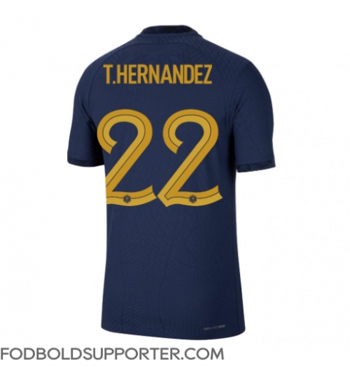 Billige Frankrig Theo Hernandez #22 Hjemmebanetrøje VM 2022 Kort ærmer
