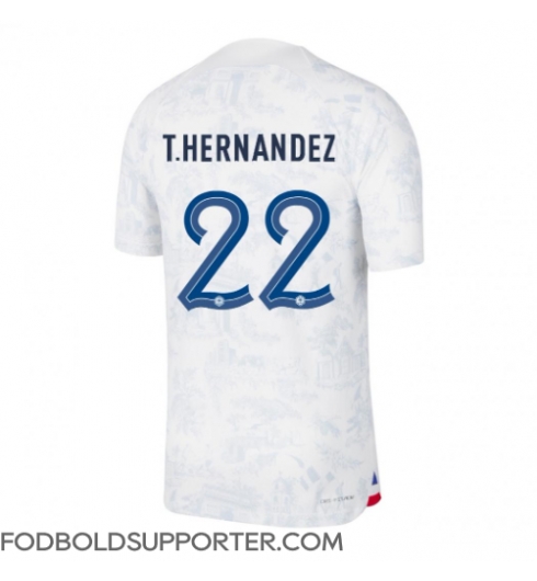 Billige Frankrig Theo Hernandez #22 Udebanetrøje VM 2022 Kort ærmer
