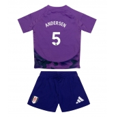 Billige Fulham Joachim Andersen #5 Tredje trøje Børn 2024-25 Kort ærmer (+ bukser)