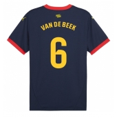 Billige Girona Donny van de Beek #6 Udebanetrøje 2024-25 Kort ærmer