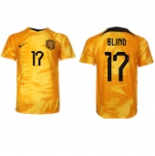 Billige Holland Daley Blind #17 Hjemmebanetrøje VM 2022 Kort ærmer
