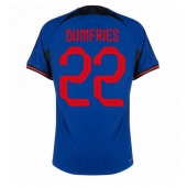 Billige Holland Denzel Dumfries #22 Udebanetrøje VM 2022 Kort ærmer
