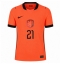Billige Holland Frenkie de Jong #21 Hjemmebanetrøje VM 2026 Kort ærmer