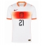 Billige Holland Frenkie de Jong #21 Udebanetrøje VM 2026 Kort ærmer
