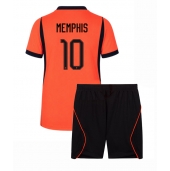 Billige Holland Memphis Depay #10 Hjemmebanetrøje Børn VM 2026 Kort ærmer (+ bukser)