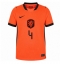 Billige Holland Virgil van Dijk #4 Hjemmebanetrøje VM 2026 Kort ærmer