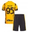 Billige Inter Milan Alessandro Bastoni #95 Tredje trøje Børn 2024-25 Kort ærmer (+ bukser)