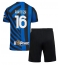 Billige Inter Milan Davide Frattesi #16 Hjemmebanetrøje Børn 2024-25 Kort ærmer (+ bukser)