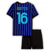 Billige Inter Milan Davide Frattesi #16 Hjemmebanetrøje Børn 2025-26 Kort ærmer (+ bukser)