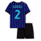 Billige Inter Milan Denzel Dumfries #2 Hjemmebanetrøje Børn 2025-26 Kort ærmer (+ bukser)
