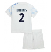 Billige Inter Milan Denzel Dumfries #2 Udebanetrøje Børn 2025-26 Kort ærmer (+ bukser)