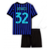 Billige Inter Milan Federico Dimarco #32 Hjemmebanetrøje Børn 2025-26 Kort ærmer (+ bukser)