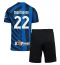 Billige Inter Milan Henrikh Mkhitaryan #22 Hjemmebanetrøje Børn 2024-25 Kort ærmer (+ bukser)