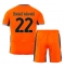 Billige Inter Milan Henrikh Mkhitaryan #22 Tredje trøje Børn 2023-24 Kort ærmer (+ bukser)
