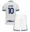 Billige Inter Milan Lautaro Martinez #10 Udebanetrøje Børn 2024-25 Kort ærmer (+ bukser)