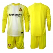 Billige Inter Milan Målmand Udebanetrøje Børn 2025-26 Lange ærmer (+ bukser)