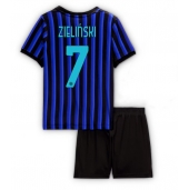 Billige Inter Milan Piotr Zielinski #7 Hjemmebanetrøje Børn 2025-26 Kort ærmer (+ bukser)