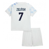 Billige Inter Milan Piotr Zielinski #7 Udebanetrøje Børn 2025-26 Kort ærmer (+ bukser)