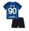 Billige Inter Milan Romelu Lukaku #90 Hjemmebanetrøje Børn 2022-23 Kort ærmer (+ bukser)