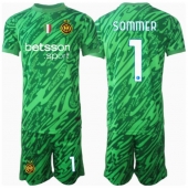 Billige Inter Milan Yann Sommer #1 Målmand Hjemmebanetrøje Børn 2024-25 Kort ærmer (+ bukser)