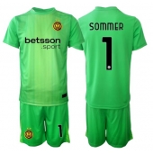 Billige Inter Milan Yann Sommer #1 Målmand Tredje trøje Børn 2025-26 Kort ærmer (+ bukser)