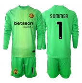 Billige Inter Milan Yann Sommer #1 Målmand Tredje trøje Børn 2025-26 Lange ærmer (+ bukser)