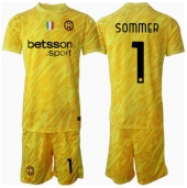 Billige Inter Milan Yann Sommer #1 Målmand Udebanetrøje Børn 2024-25 Kort ærmer (+ bukser)