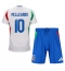 Billige Italien Lorenzo Pellegrini #10 Udebanetrøje Børn EM 2024 Kort ærmer (+ bukser)